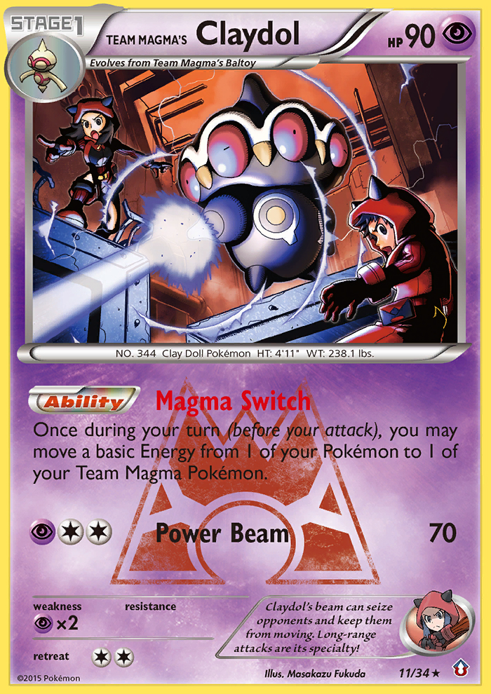 Team Magma's Claydol (11/34) [XY: Double Crisis] | Card Merchant Takapuna