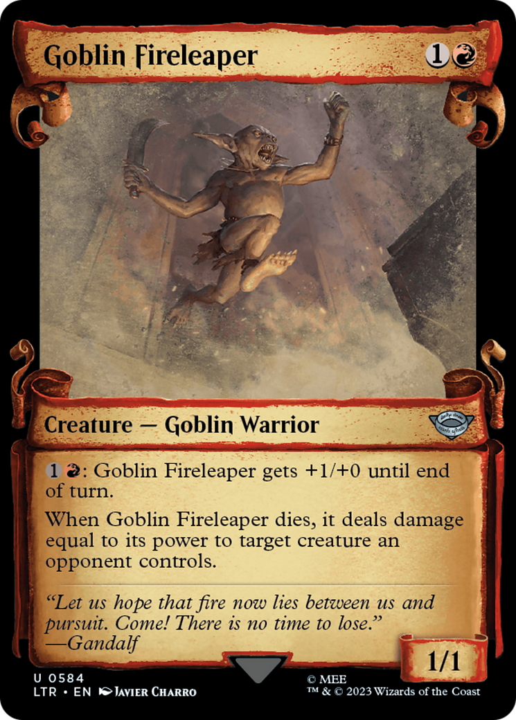 Goblin Fireleaper [The Lord of the Rings: Tales of Middle-Earth Showcase Scrolls] | Card Merchant Takapuna