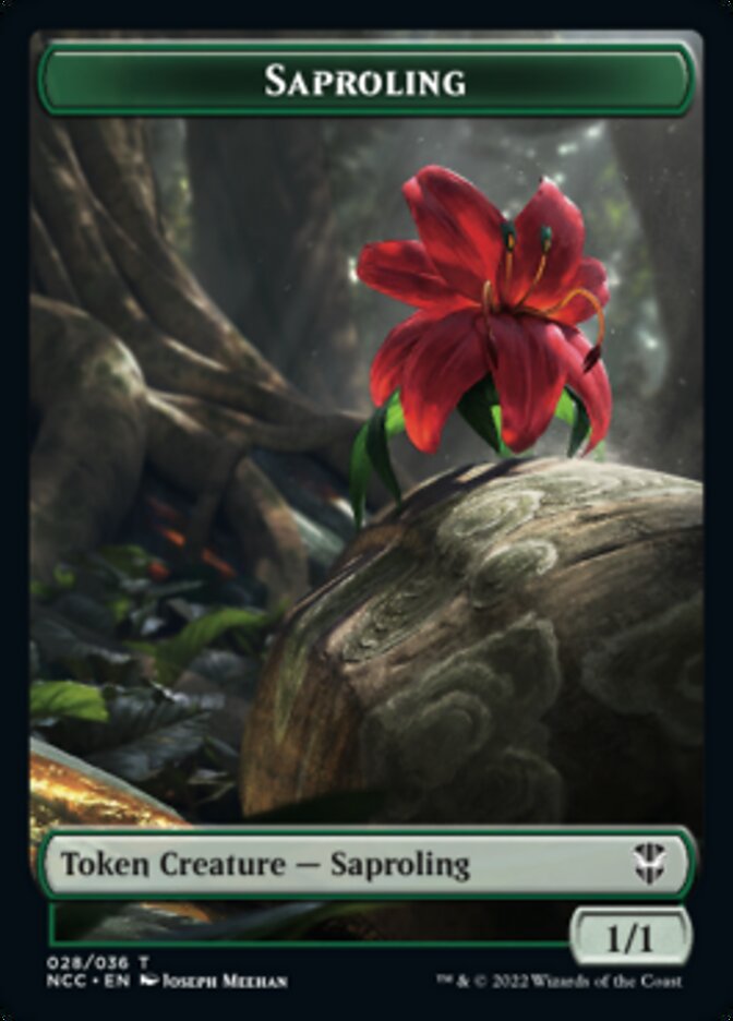 Beast // Saproling Double-Sided Token [Streets of New Capenna Commander Tokens] | Card Merchant Takapuna