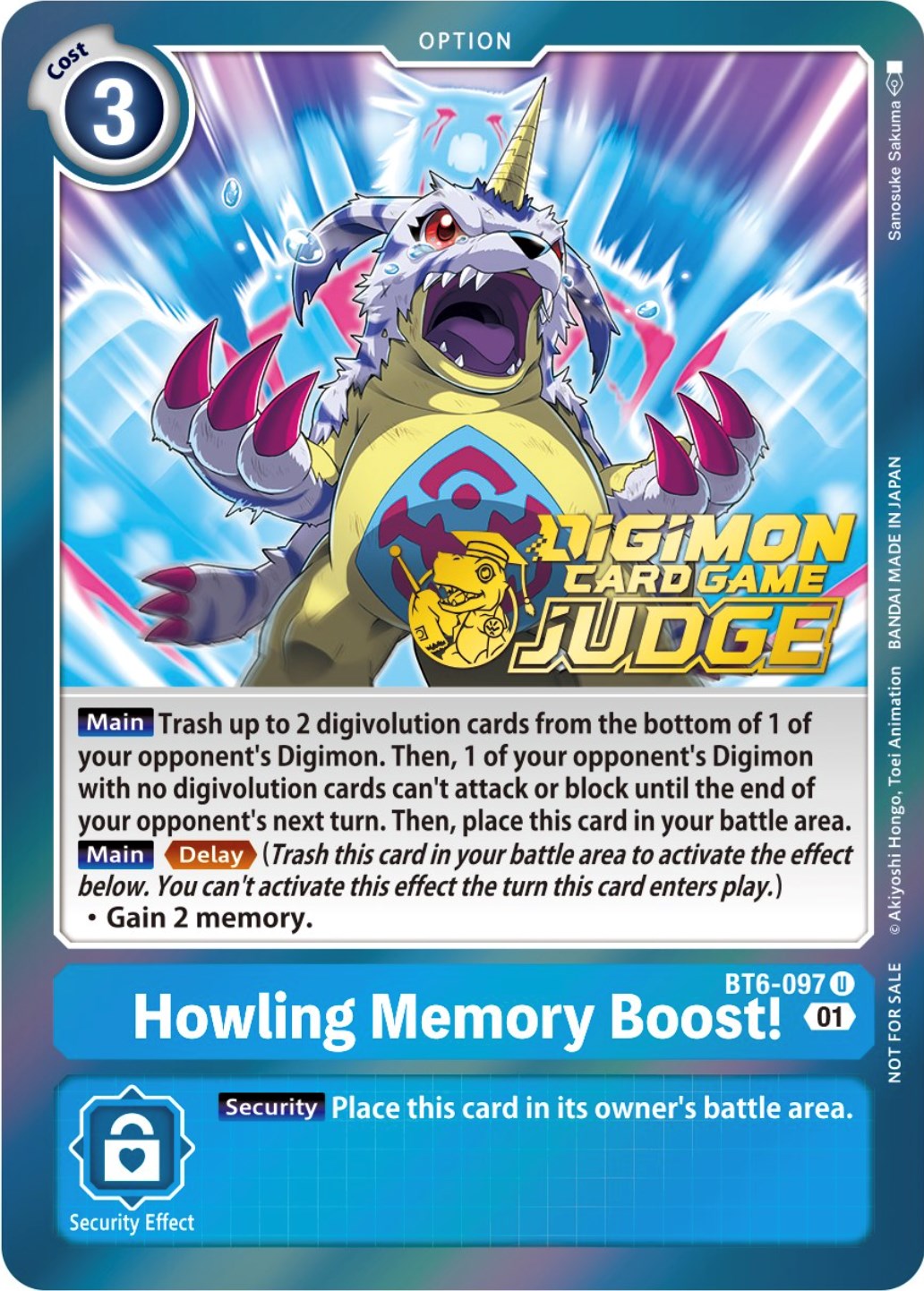 Howling Memory Boost! [BT6-097] (Judge Pack 3) [Double Diamond Promos] | Card Merchant Takapuna