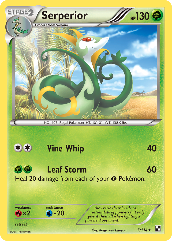 Serperior (5/114) (Green Tornado) (Theme Deck Exclusive) [Black & White: Base Set] | Card Merchant Takapuna