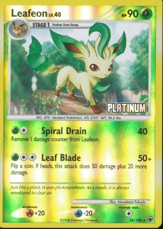 Leafeon (24/100) [Burger King Promos: 2009 Collection] | Card Merchant Takapuna