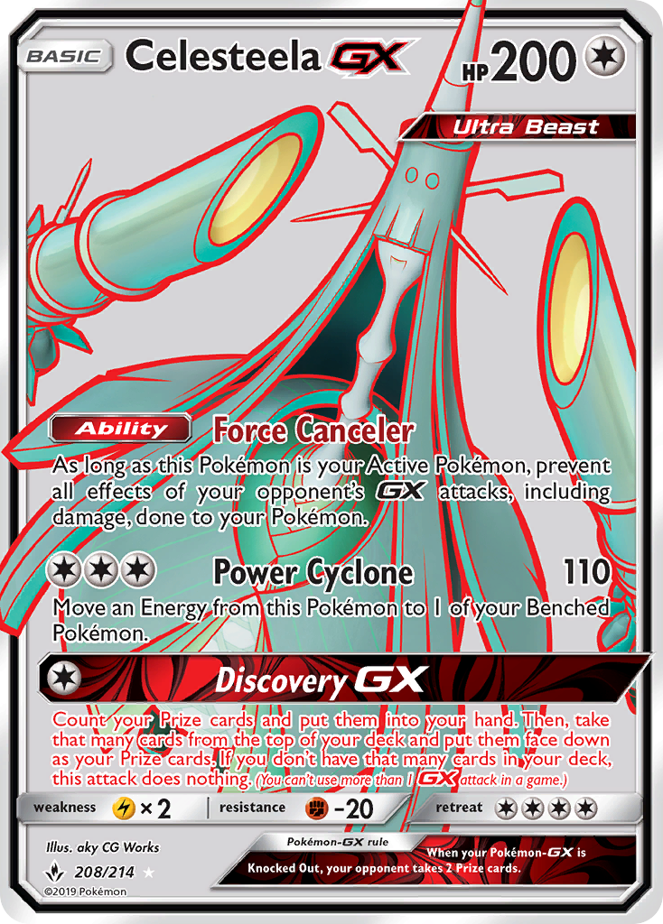 Celesteela GX (208/214) [Sun & Moon: Unbroken Bonds] | Card Merchant Takapuna