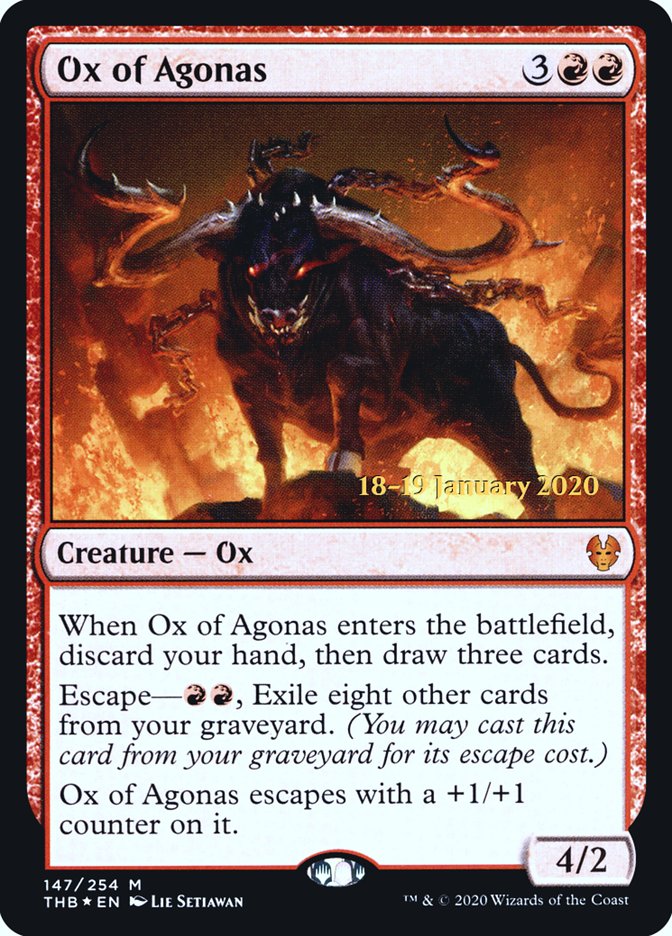 Ox of Agonas [Theros Beyond Death Prerelease Promos] | Card Merchant Takapuna