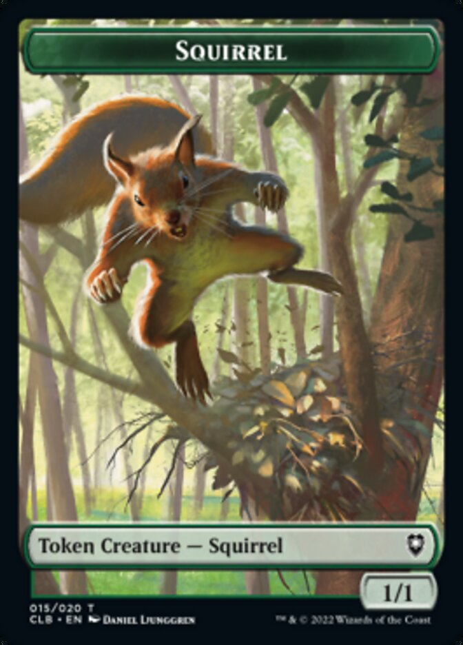 Treasure // Squirrel Double-Sided Token [Commander Legends: Battle for Baldur's Gate Tokens] | Card Merchant Takapuna