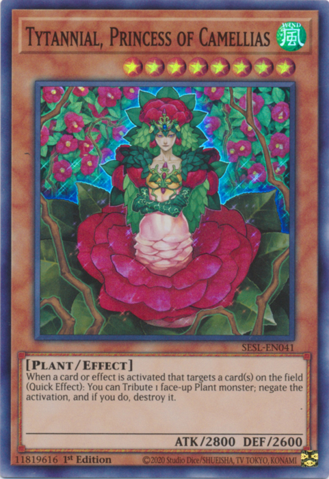 Tytannial, Princess of Camellias [SESL-EN041] Super Rare | Card Merchant Takapuna