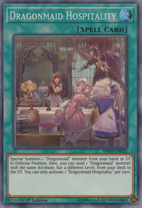 Dragonmaid Hospitality [MYFI-EN023] Super Rare | Card Merchant Takapuna