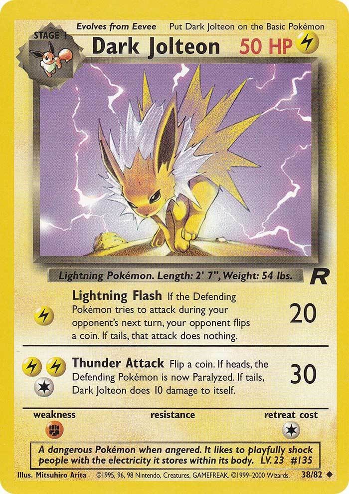 Dark Jolteon (38/82) [Team Rocket Unlimited] | Card Merchant Takapuna