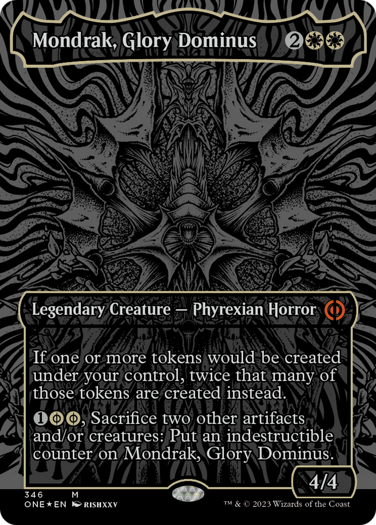 Mondrak, Glory Dominus (Oil Slick Raised Foil) [Phyrexia: All Will Be One] | Card Merchant Takapuna