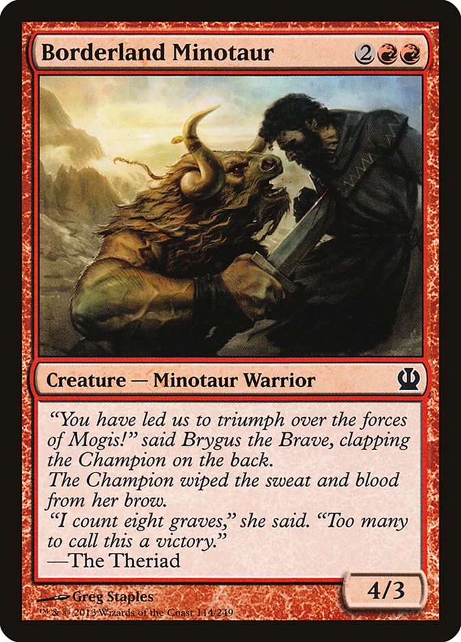 Borderland Minotaur [Theros] | Card Merchant Takapuna