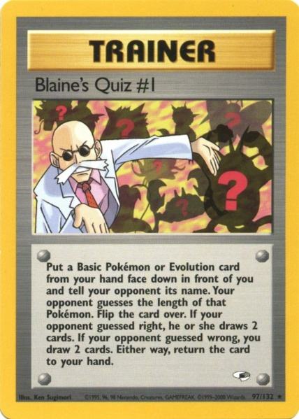 Blaine's Quiz #1 (97/132) [Gym Heroes Unlimited] | Card Merchant Takapuna