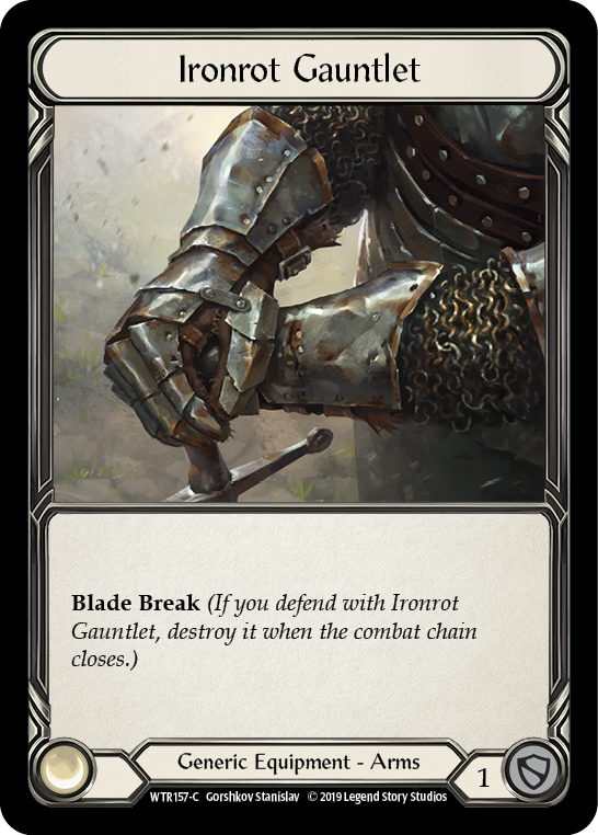 Ironrot Gauntlet [WTR157-C] (Welcome to Rathe)  Alpha Print Cold Foil | Card Merchant Takapuna