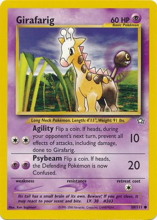 Girafarig (58/111) [Neo Genesis Unlimited] | Card Merchant Takapuna