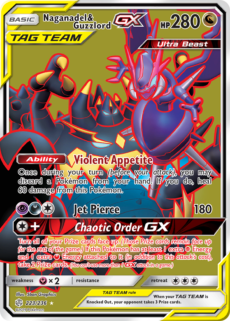 Naganadel & Guzzlord GX (223/236) [Sun & Moon: Cosmic Eclipse] | Card Merchant Takapuna