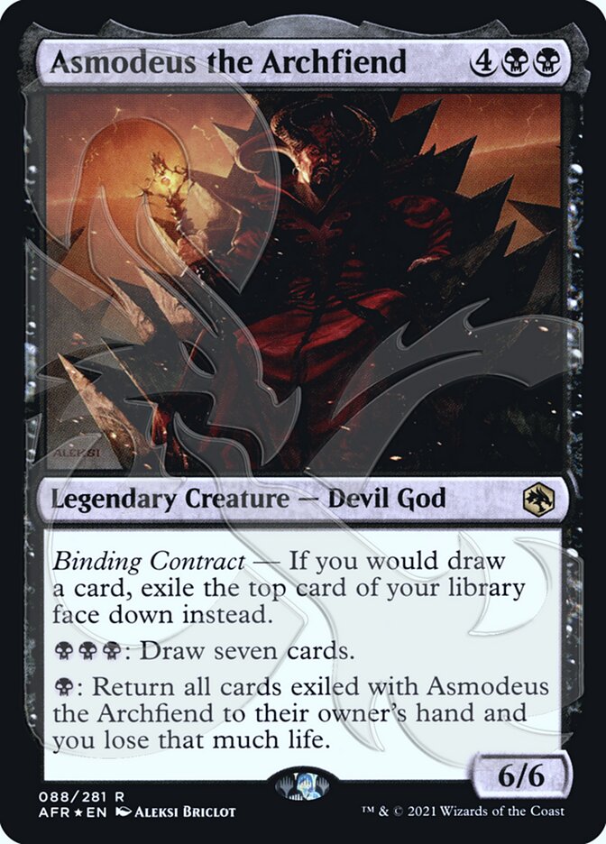 Asmodeus the Archfiend (Ampersand Promo) [Dungeons & Dragons: Adventures in the Forgotten Realms Promos] | Card Merchant Takapuna