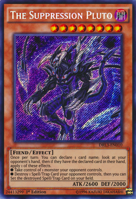 The Suppression Pluto [DRL3-EN010] Secret Rare | Card Merchant Takapuna