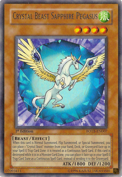 Crystal Beast Sapphire Pegasus [FOTB-EN007] Ultra Rare | Card Merchant Takapuna