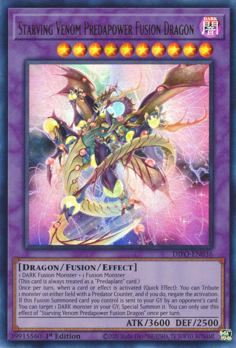 Starving Venom Predapower Fusion Dragon [DIFO-EN036] Ultra Rare | Card Merchant Takapuna