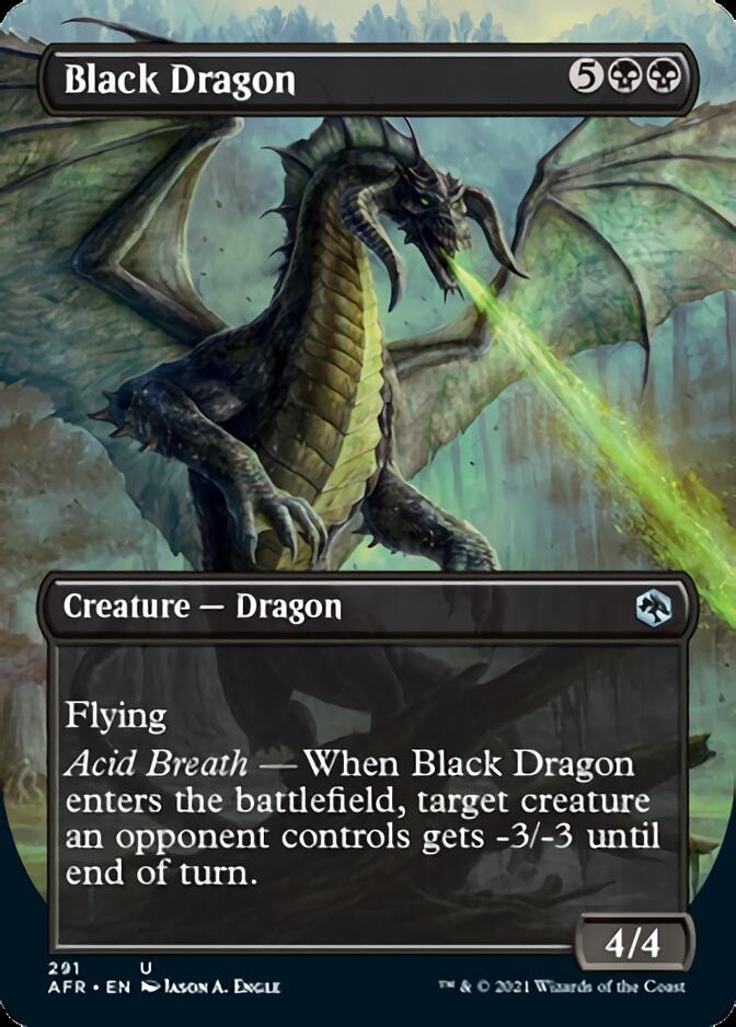 Black Dragon (Borderless Alternate Art) [Dungeons & Dragons: Adventures in the Forgotten Realms] | Card Merchant Takapuna