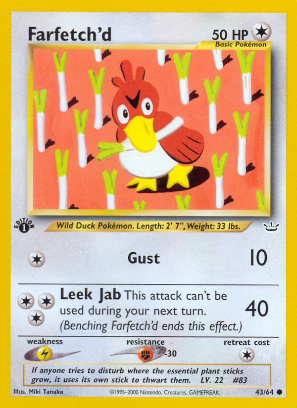 Farfetch'd (43/64) [Neo Revelation 1st Edition] | Card Merchant Takapuna