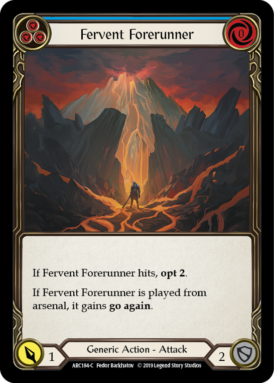 Fervent Forerunner (Blue) [ARC184-C] (Arcane Rising)  1st Edition Rainbow Foil | Card Merchant Takapuna