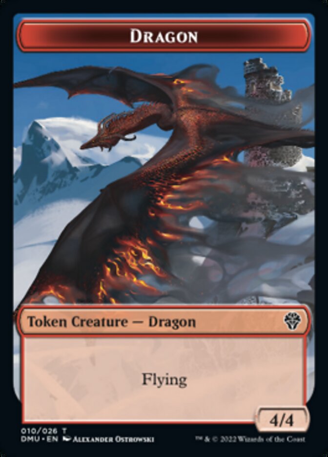 Soldier // Dragon Double-Sided Token [Dominaria United Tokens] | Card Merchant Takapuna