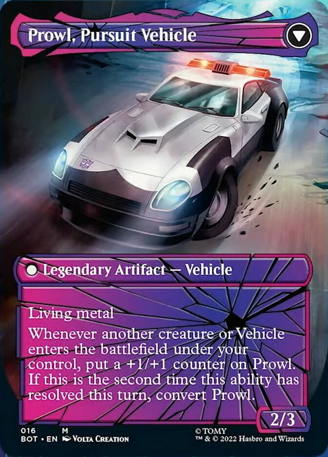 Prowl, Stoic Strategist // Prowl, Pursuit Vehicle (Shattered Glass) [Transformers] | Card Merchant Takapuna