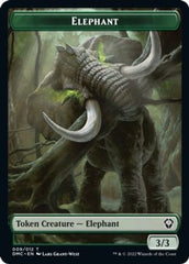 Elephant // Treasure Double-Sided Token [Dominaria United Commander Tokens] | Card Merchant Takapuna