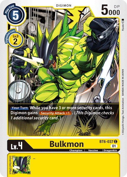 Bulkmon [BT6-037] [Double Diamond] | Card Merchant Takapuna