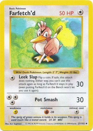 Farfetch'd (27/102) [Base Set Shadowless Unlimited] | Card Merchant Takapuna