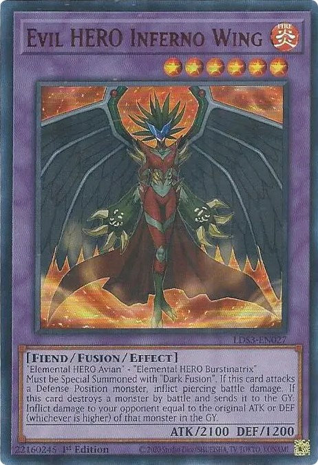 Evil HERO Inferno Wing (Red) [LDS3-EN027] Ultra Rare | Card Merchant Takapuna