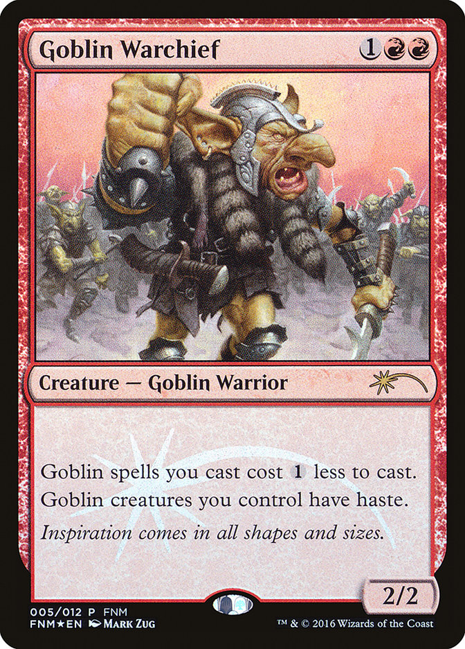 Goblin Warchief [Friday Night Magic 2016] | Card Merchant Takapuna