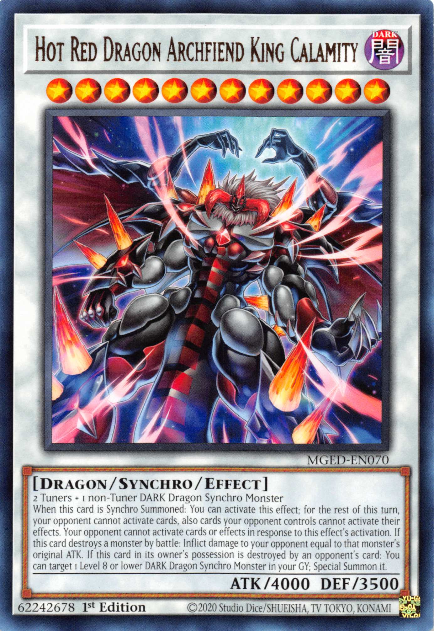 Hot Red Dragon Archfiend King Calamity [MGED-EN070] Rare | Card Merchant Takapuna