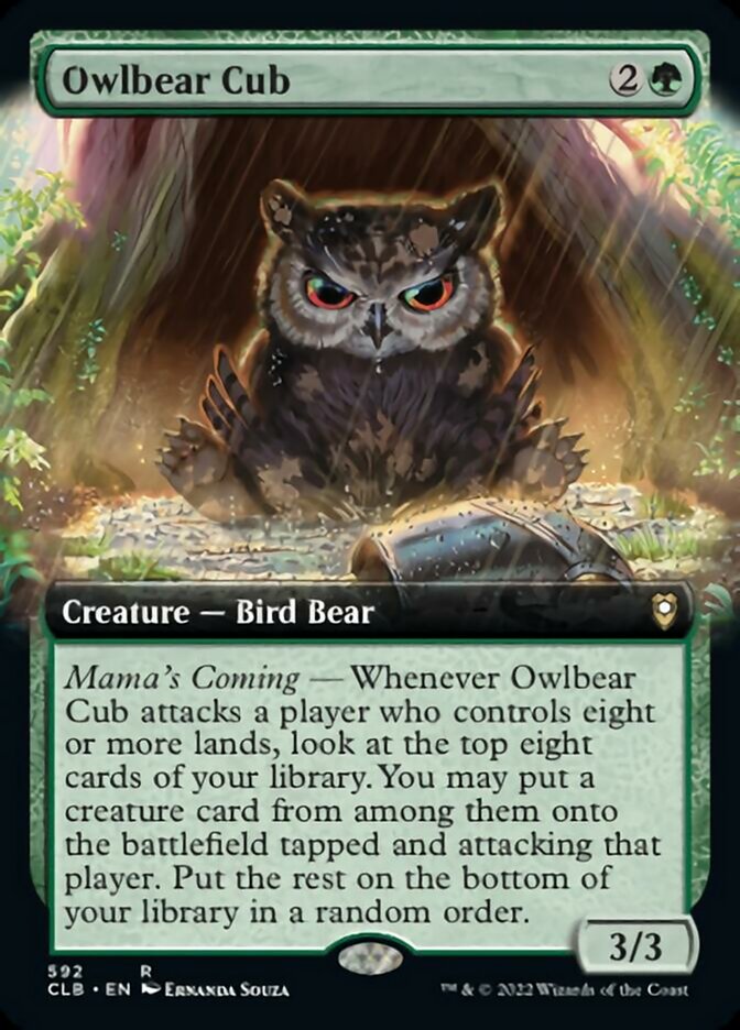 Owlbear Cub (Extended Art) [Commander Legends: Battle for Baldur's Gate] | Card Merchant Takapuna