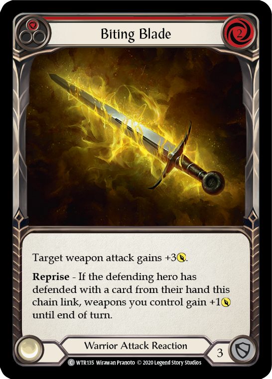 Biting Blade (Red) [U-WTR135] (Welcome to Rathe Unlimited)  Unlimited Normal | Card Merchant Takapuna