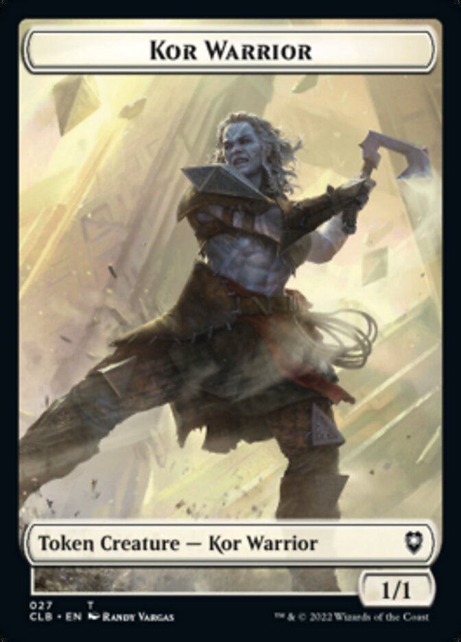 Kor Warrior // Treasure Double-Sided Token [Commander Legends: Battle for Baldur's Gate Tokens] | Card Merchant Takapuna