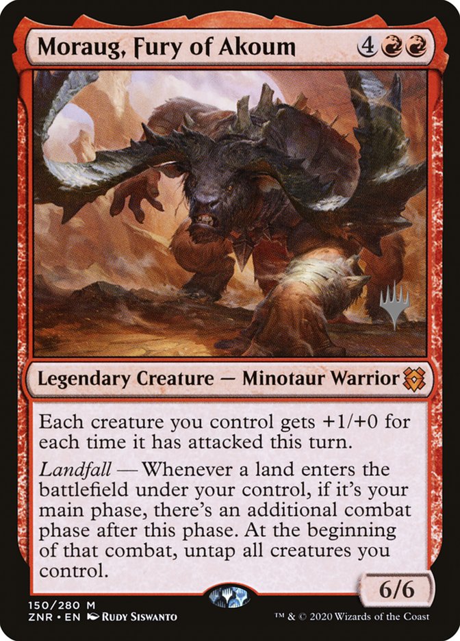 Moraug, Fury of Akoum (Promo Pack) [Zendikar Rising Promos] | Card Merchant Takapuna