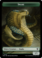 Snake // Morph Double-Sided Token [Murders at Karlov Manor Commander Tokens] | Card Merchant Takapuna