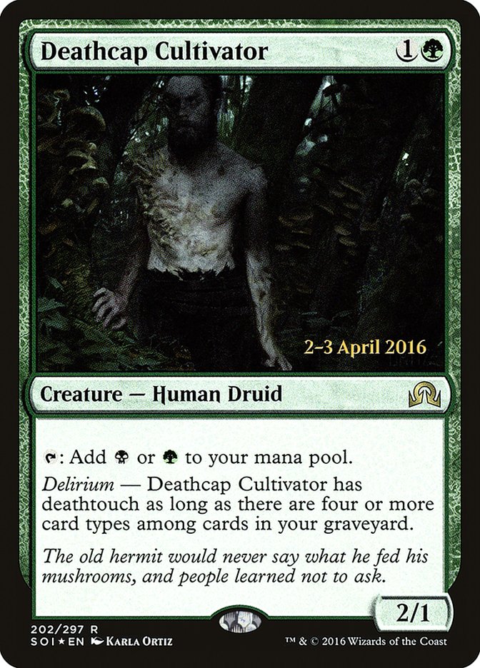 Deathcap Cultivator [Shadows over Innistrad Prerelease Promos] | Card Merchant Takapuna