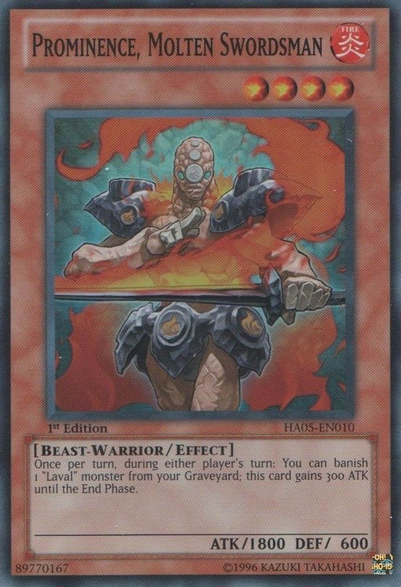 Prominence, Molten Swordsman [HA05-EN010] Super Rare | Card Merchant Takapuna