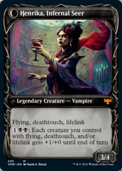 Henrika Domnathi // Henrika, Infernal Seer (Showcase Fang Frame) [Innistrad: Crimson Vow] | Card Merchant Takapuna