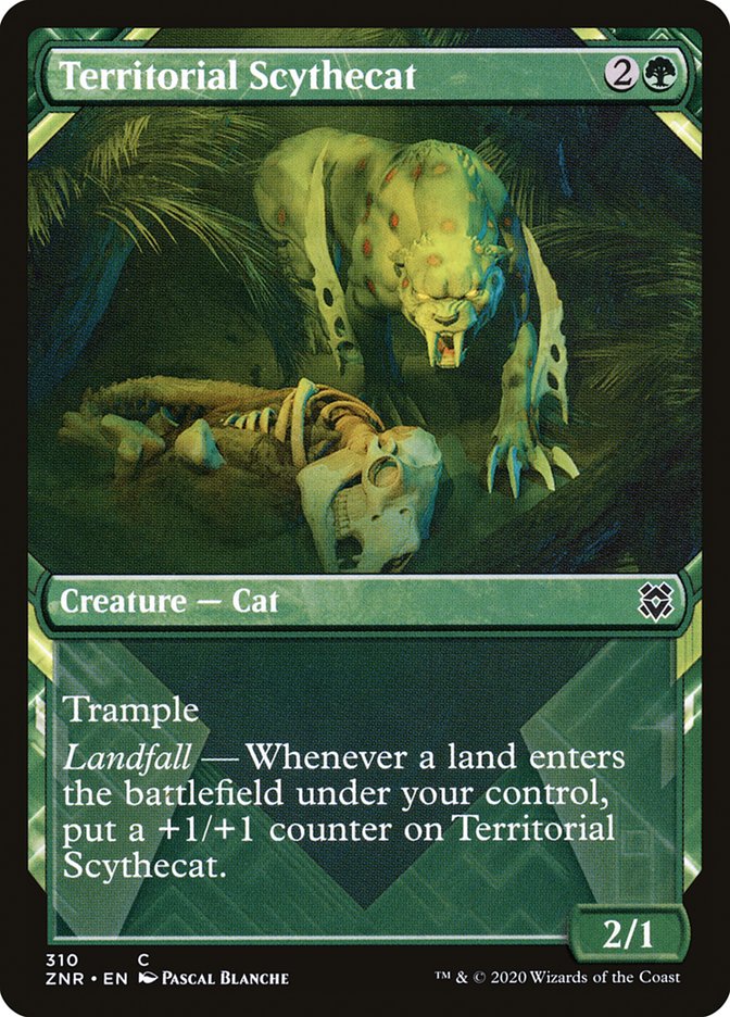 Territorial Scythecat (Showcase) [Zendikar Rising] | Card Merchant Takapuna