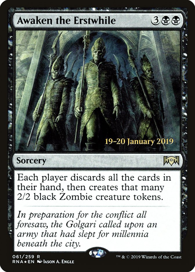 Awaken the Erstwhile [Ravnica Allegiance Prerelease Promos] | Card Merchant Takapuna