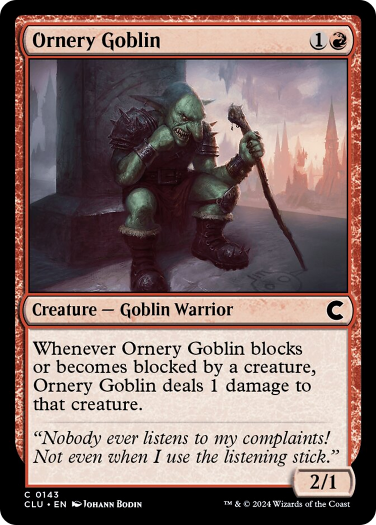 Ornery Goblin [Ravnica: Clue Edition] | Card Merchant Takapuna