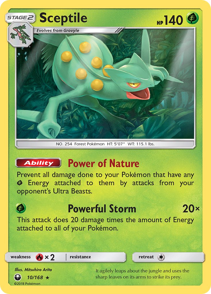 Sceptile (10/168) (Theme Deck Exclusive) [Sun & Moon: Celestial Storm] | Card Merchant Takapuna