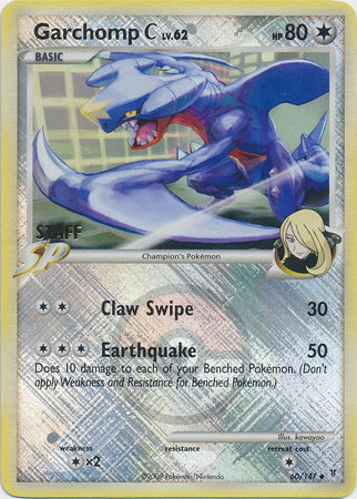 Garchomp C (60/147) (Staff League Promo) [Platinum: Supreme Victors] | Card Merchant Takapuna