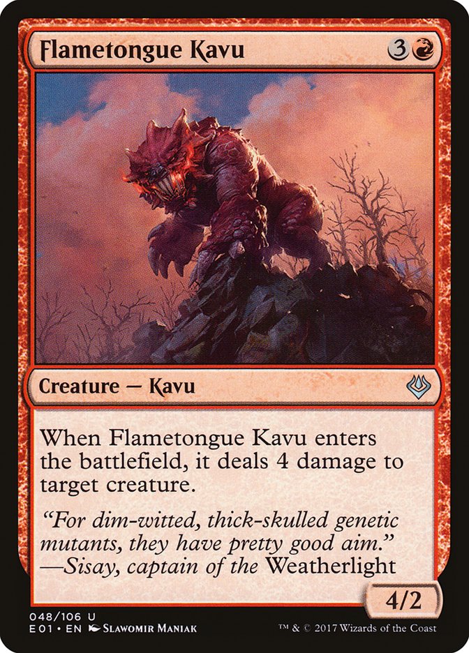 Flametongue Kavu [Archenemy: Nicol Bolas] | Card Merchant Takapuna