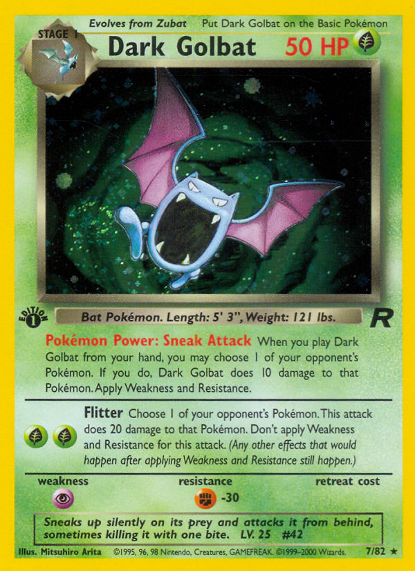 Dark Golbat (7/82) [Team Rocket 1st Edition] | Card Merchant Takapuna