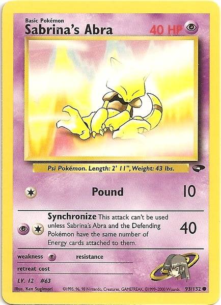 Sabrina's Abra (93/132) [Gym Challenge Unlimited] | Card Merchant Takapuna