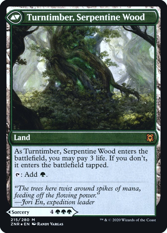 Turntimber Symbiosis // Turntimber, Serpentine Wood [Zendikar Rising Prerelease Promos] | Card Merchant Takapuna